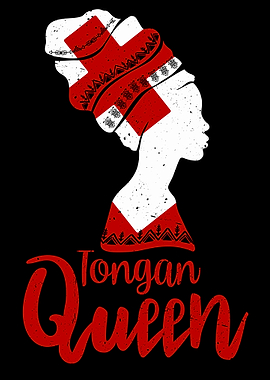 Tongan Queen Tonga Flag Afro Roots