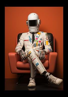 Astronaut in Suit in Chair