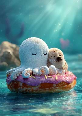 Octopus and Seal on Donut