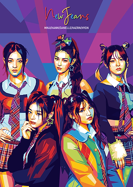 New Jeans Pop Art Portrait