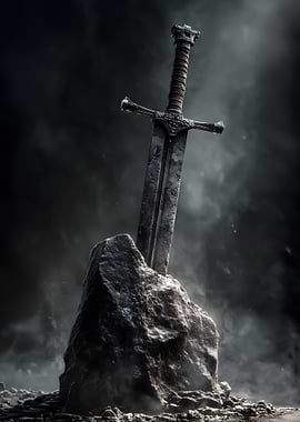 Sword in Stone Fantasy Scene