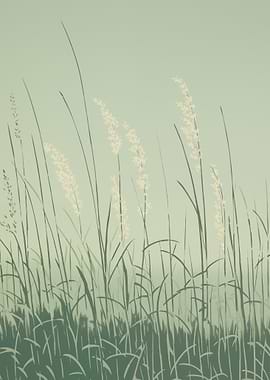 Green Grass Field Art