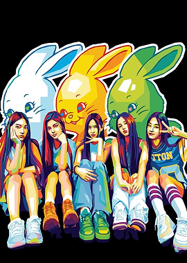 New Jeans Group Pop Art