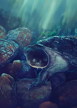 Underwater Turtle Portrait