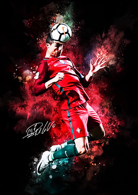 Cristiano Ronaldo Soccer Player Portrait