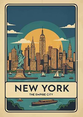 New York City Travel Poster
