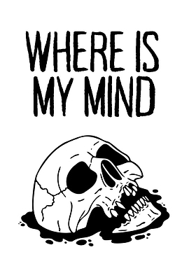 Where is my mind skull art