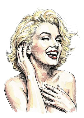 Marilyn Monroe Watercolor Portrait