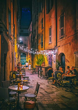 Nightlights of a Corsican Alley - Fine Art Photography