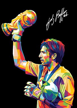 Gianluigi Buffon World Cup Victory Art