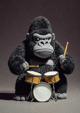 Grumpy Gorilla Drummer