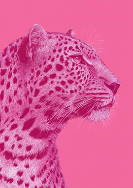 Pink Leopard Portrait