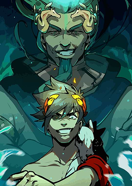 Hades Game Fanart: Zagreus and Poseidon