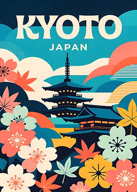 Kyoto Japan Travel Poster