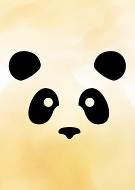 Minimalist Panda Face Illustration