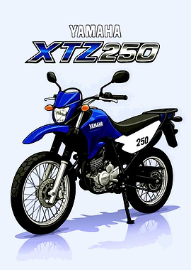 Yamaha XTZ 250 Motorcycle Illustration