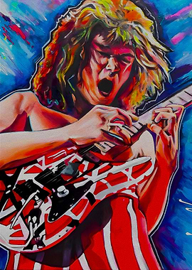 Eddie Van Halen Guitar Painting