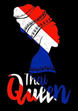 Thai Queen Thailand Flag Afro Roots