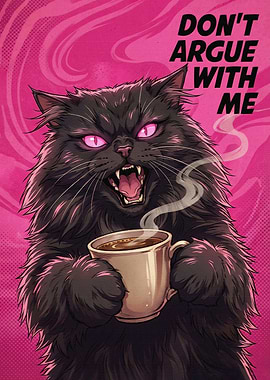 Angry Cat Says ' DON'T ARGUE WITH ME '