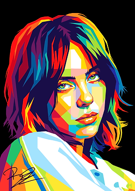 Billie Eilish Pop Art Portrait