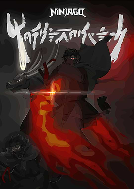 Ninjago: Dragon and Ninja Illustration