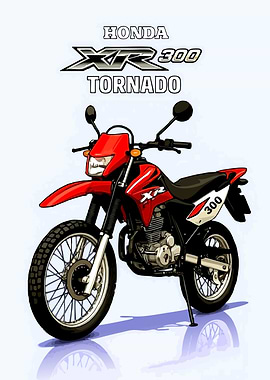 Honda XR 300 Tornado Motorcycle Illustration
