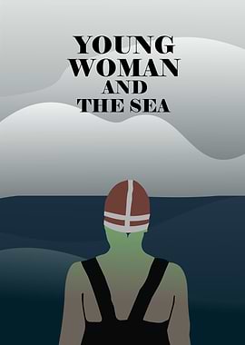 Young Woman and the Sea Illustration