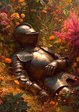 Knight in a Flower Garden