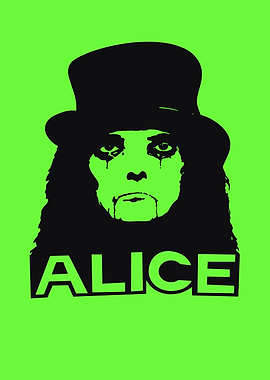 Alice Cooper Black and Green Portrait