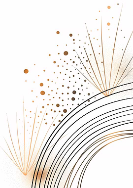 Abstract Lines and Dots Art