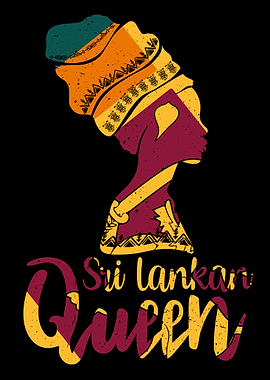 Sri Lankan Queen Sri Lanka Flag Afro Roots