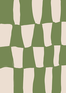 Abstract Green and Beige Pattern