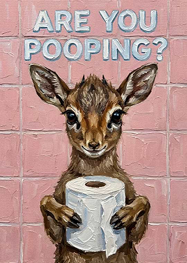 Dik-dik with Toilet Paper Painting