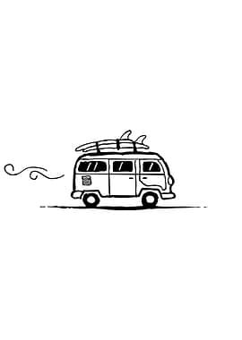 Surf Van Illustration