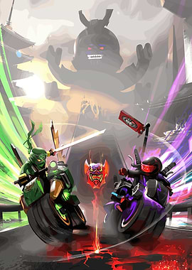 Ninjago Motorcycle Battle