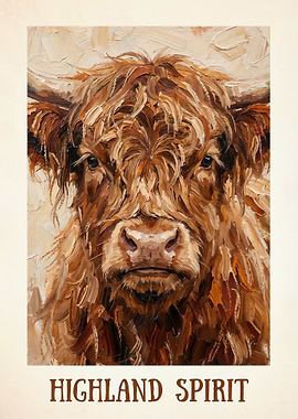 Highland Cow Painting: Highland Spirit
