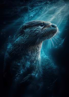 Otter Underwater
