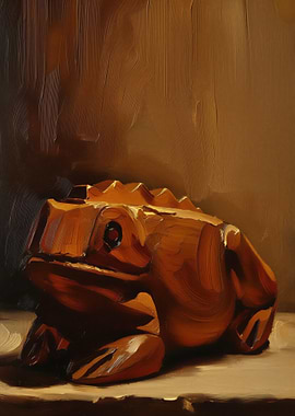 Wooden Frog Painting