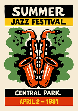 Summer Jazz Festival Poster, Central Park