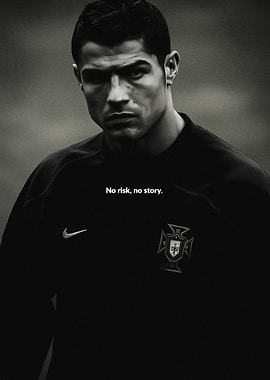 Cristiano Ronaldo Portrait - No Risk, No Story