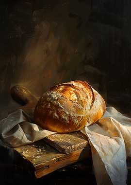 Artistic Bread Still Life Painting