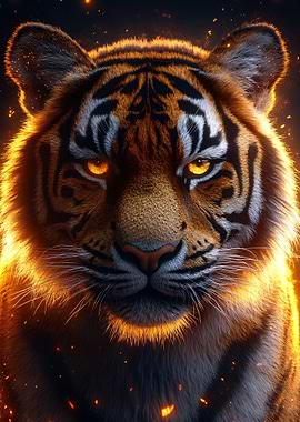 Fiery Tiger Portrait