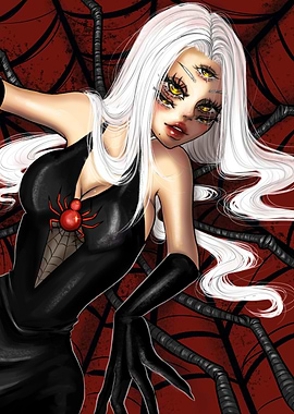 Spider Woman with Multiple Eyes