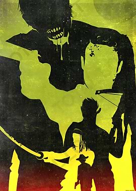 The Walking Dead Silhouette Poster