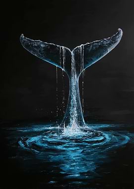 Whale Tail Plunge Painting