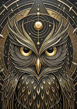 Golden Celestial Owl