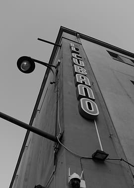 El Cubano Building Black and White