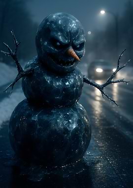 Creepy Horror Snowman