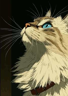Cat Looking Upward