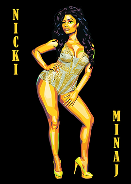 Nicki Minaj Pop Art Portrait